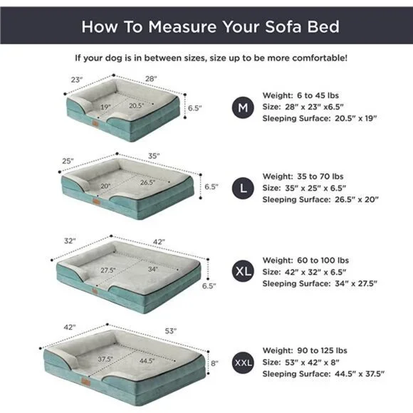Orthopedic Dog Bed for Medium Dogs - Waterproof Dog Bed Medium